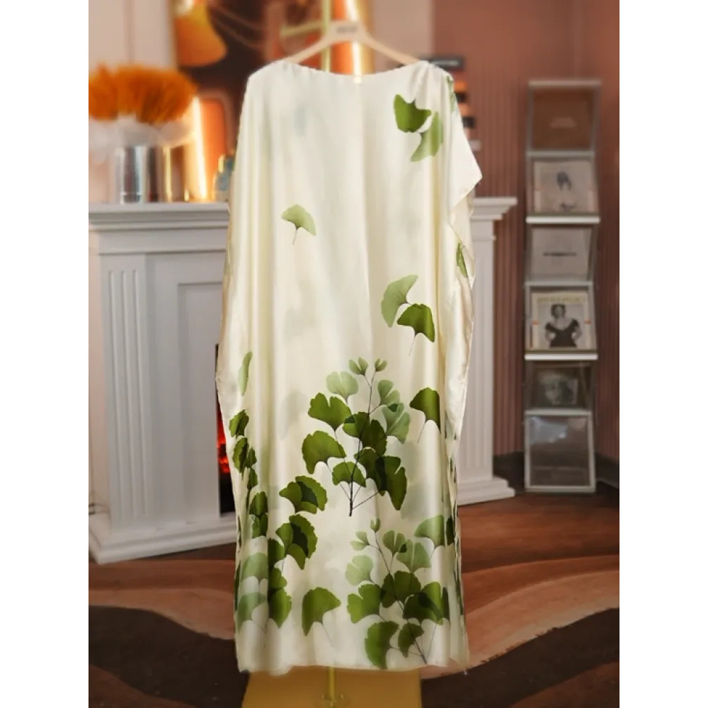 Embroidery Baju - 2024 nuevo vestido largo de satén