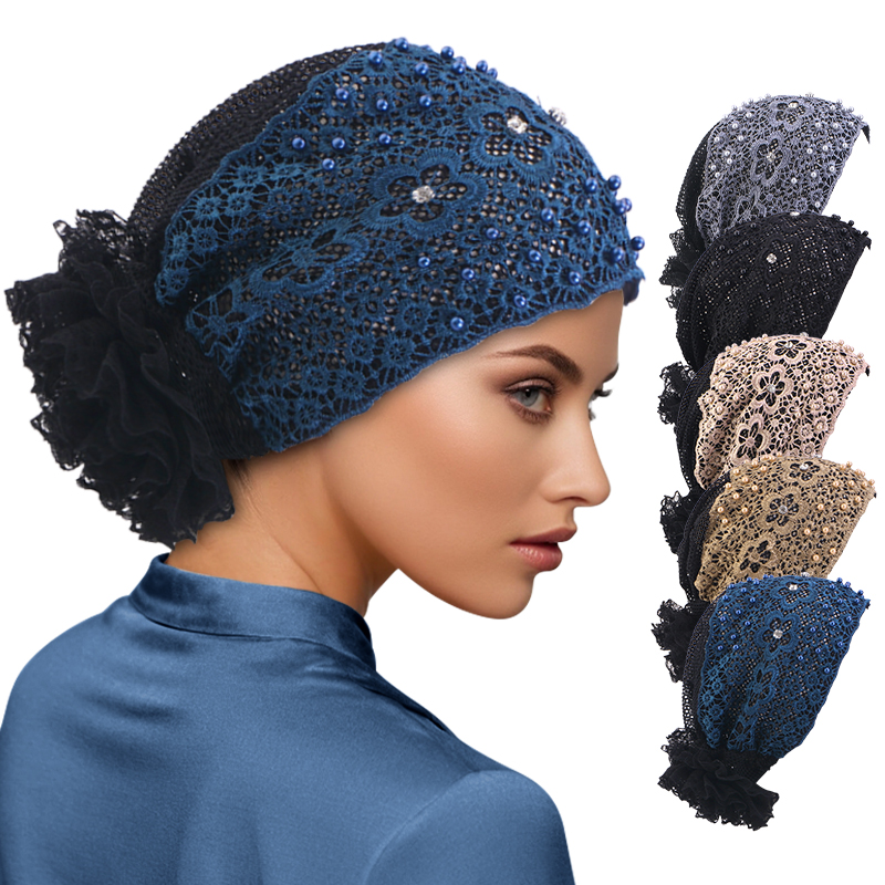 Embroidery Hat Machine - Nuevo elegante encaje bordado Floral con