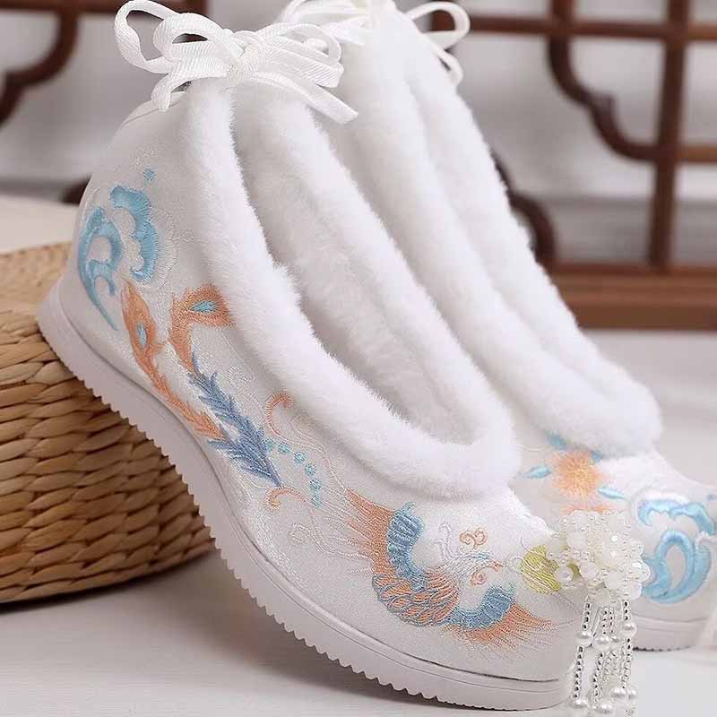 Embroidery Red - Zapatos Hanfu de invierno para mujer,