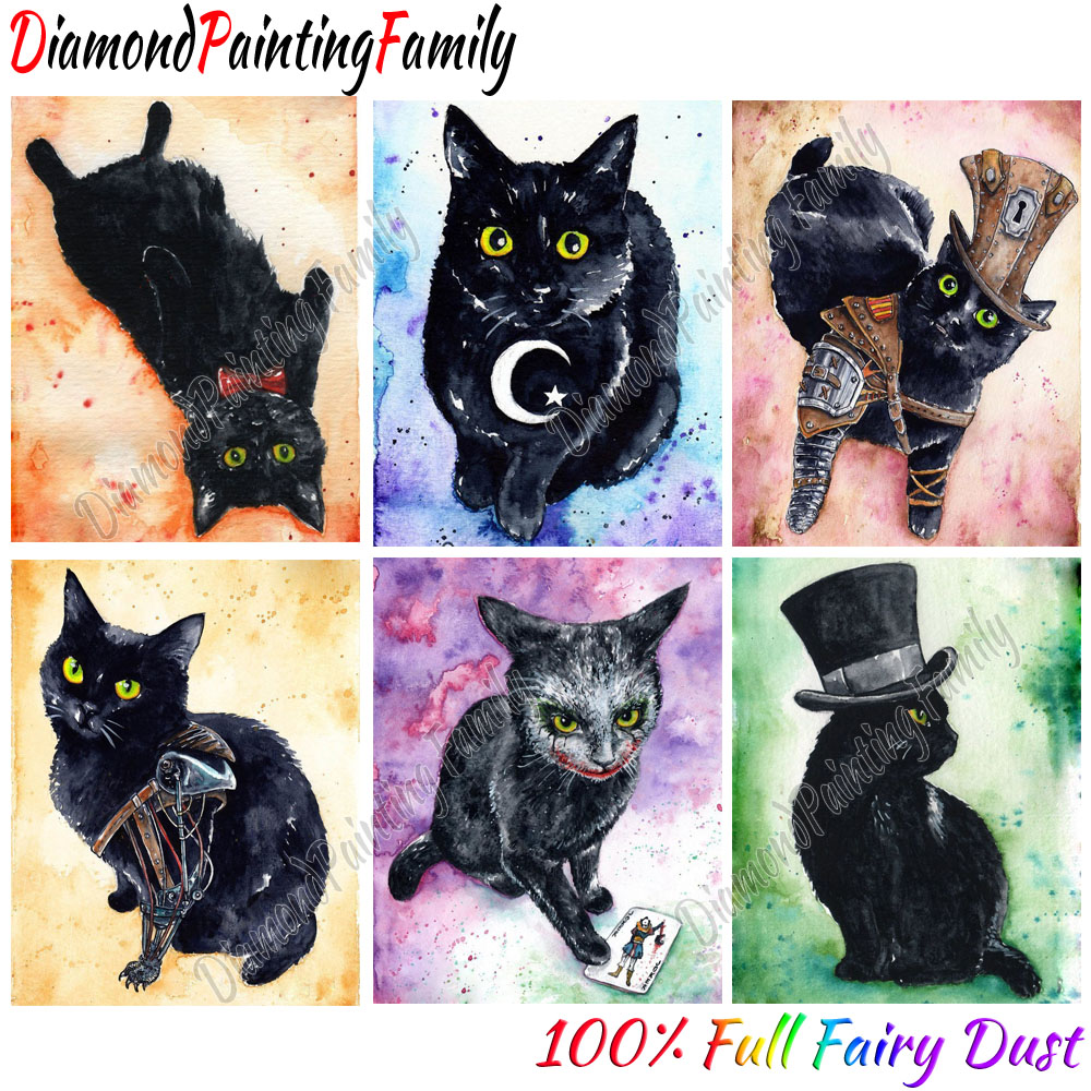 Embroidery Kit Set - Familia de pintura de diamantes, polvo