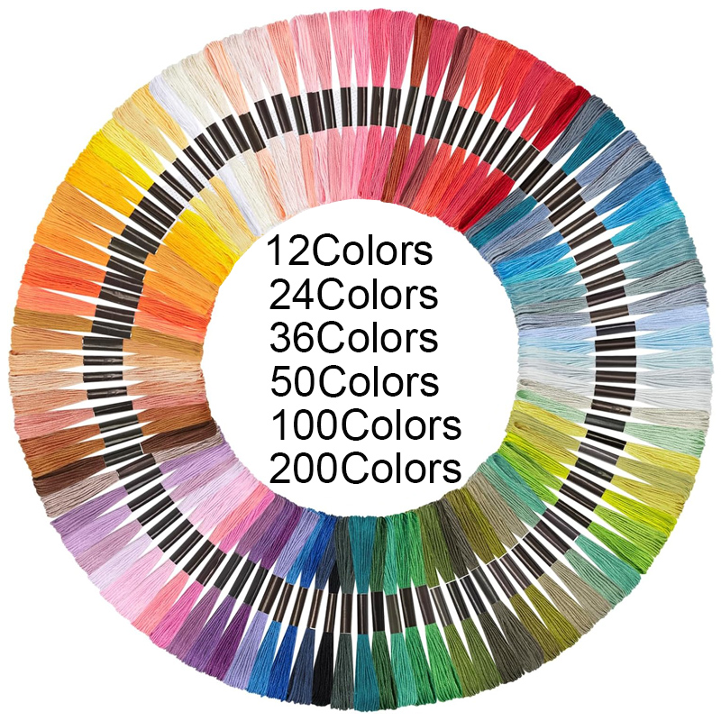 Embroidery Meaning - Hilo de Bordar, 12/24/36/50/100/200 Colores, Hilos