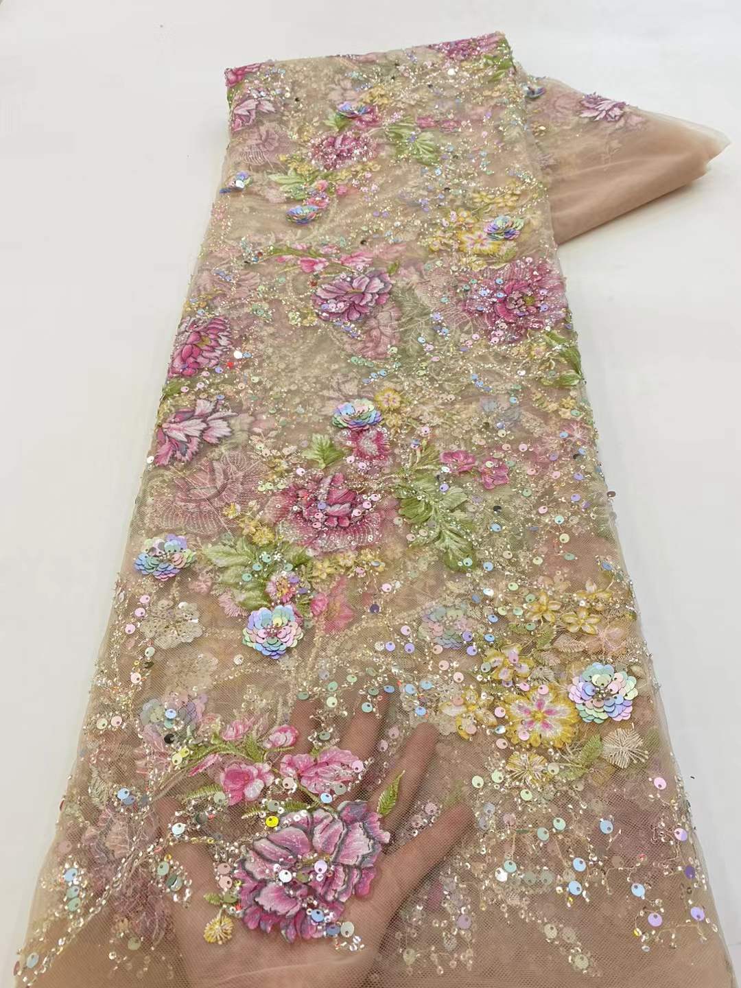 Embroidery Gradient - Tela de encaje africana 2026 de