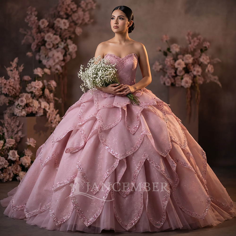 Embroidery Organza - Vestido de Quinceañera de Lujo con