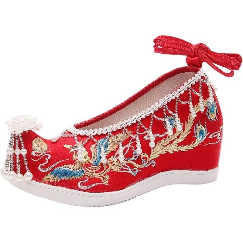 Embroidery Red - Nuevos zapatos de boda bordados de