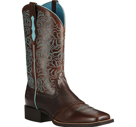 Embroidery Pattern - Botas de vaquero de cuero marrón
