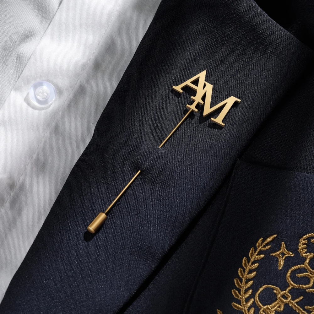 Embroidery Names - Broche con Iniciales Personalizadas para Hombre,