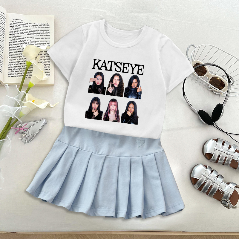 Moda K POP K-KATSEYE camiseta  - Embroidery Skirt reseña y precio