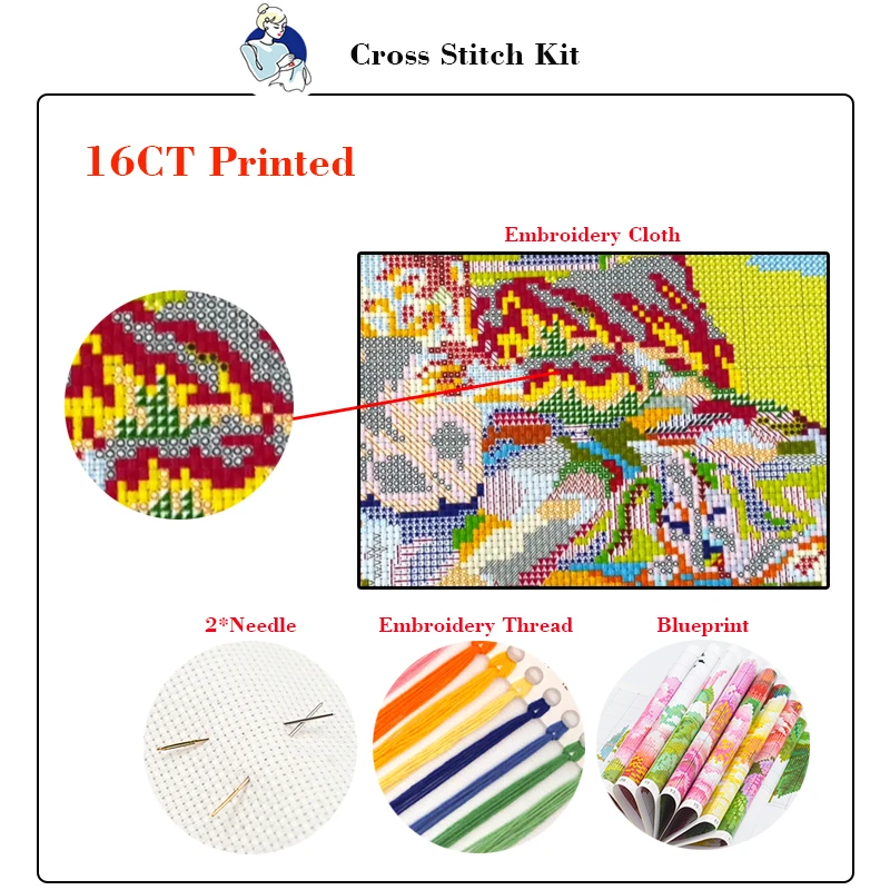 Joy Sunday-Kit de punto de cru - Embroidery Meaning reseña y precio