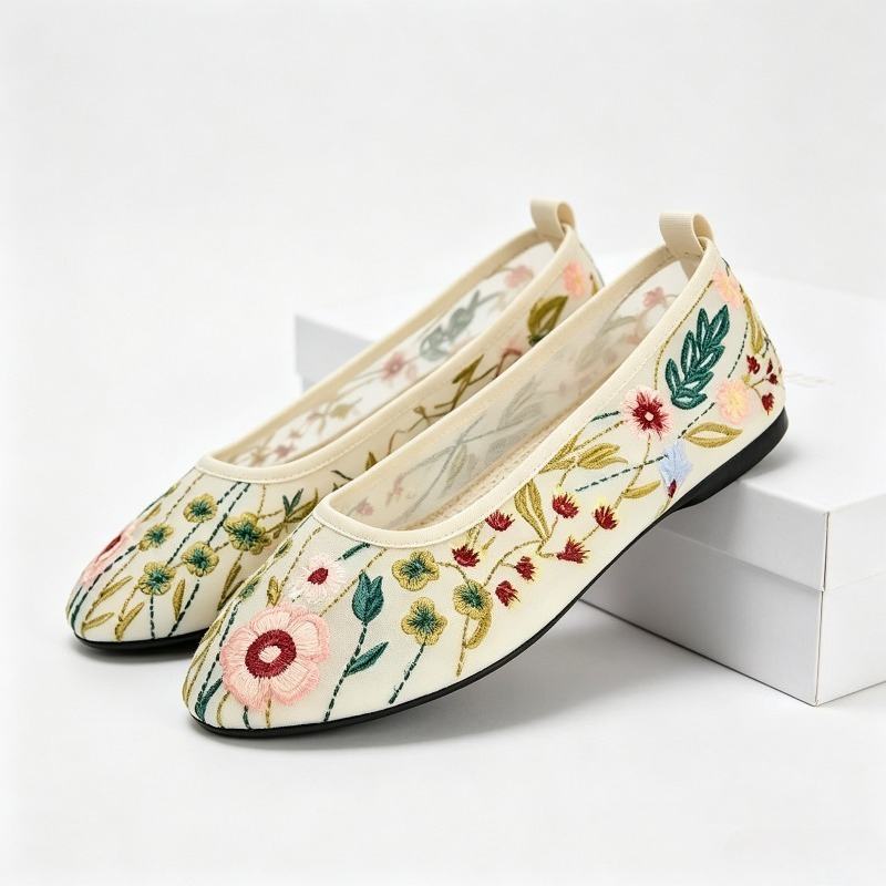 Zapatos planos de Ballet de ma - Embroidery Meaning reseña y precio