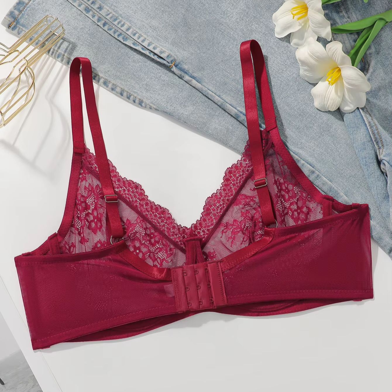 Sujetador de encaje rojo trans - Embroidery Red reseña y precio