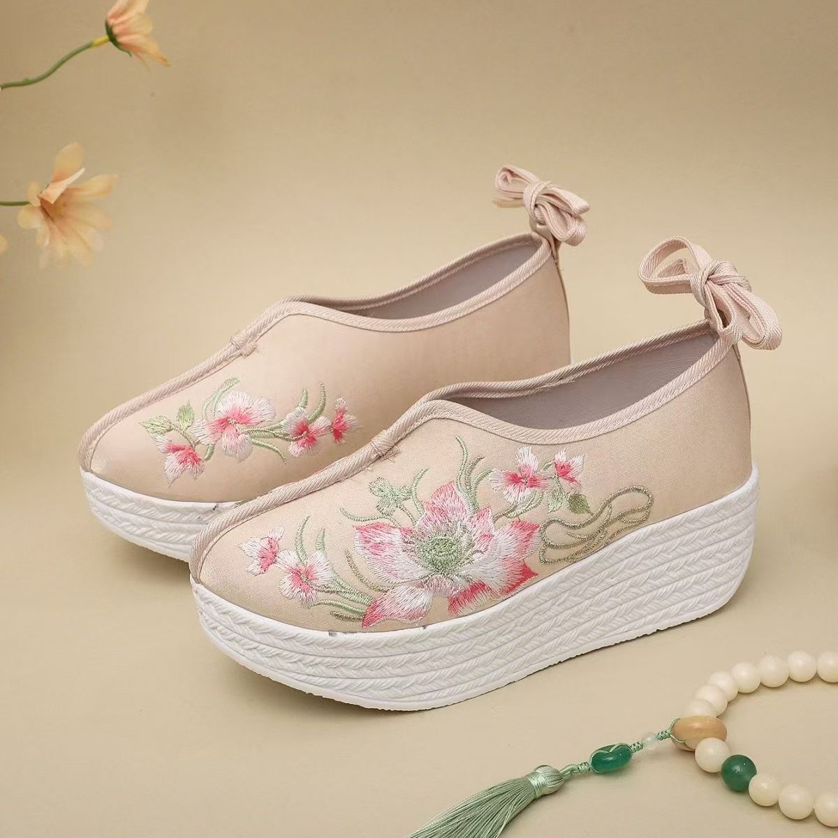 Zapatos de cuña de estilo étni - Embroidery Skirt reseña y precio
