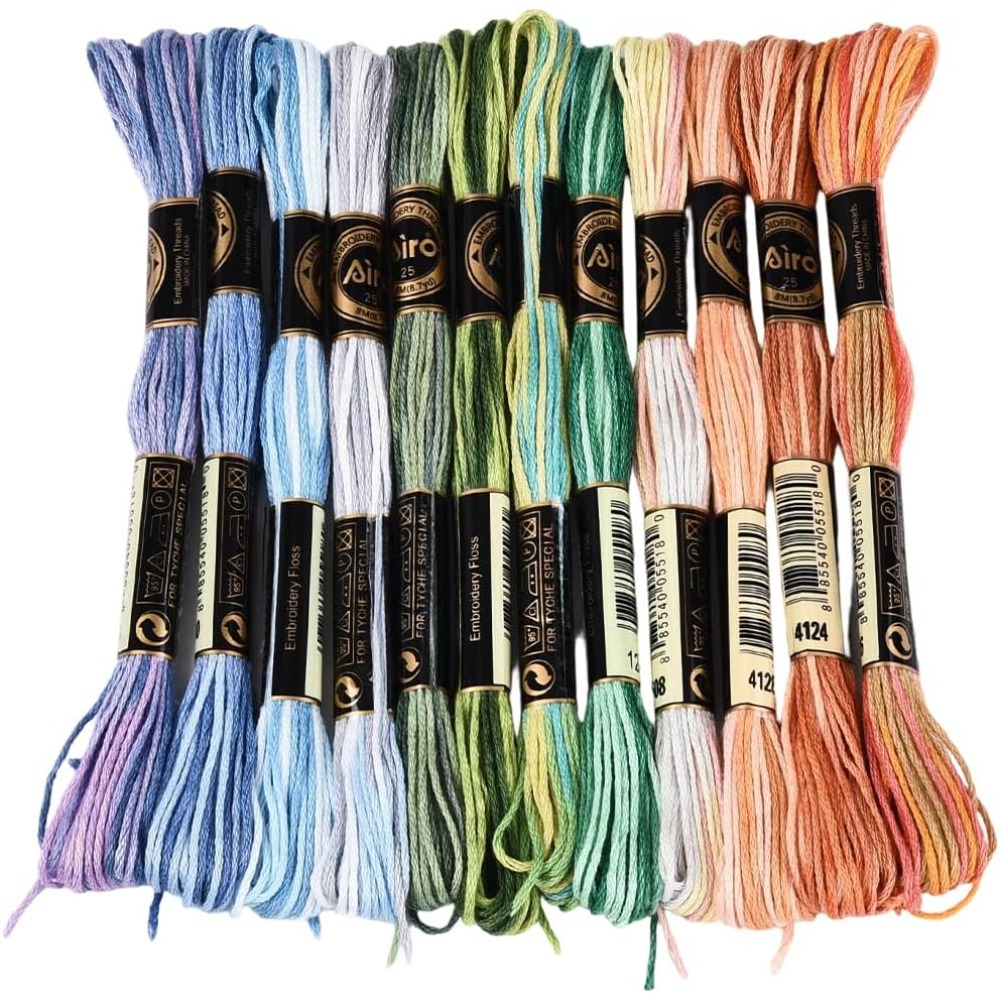 12 rollos de hilo de bordar de - Embroidery Gradient reseña y precio