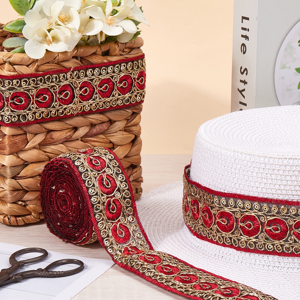Cinta Bordada Roja de 10 Yarda - Embroidery Red reseña y precio