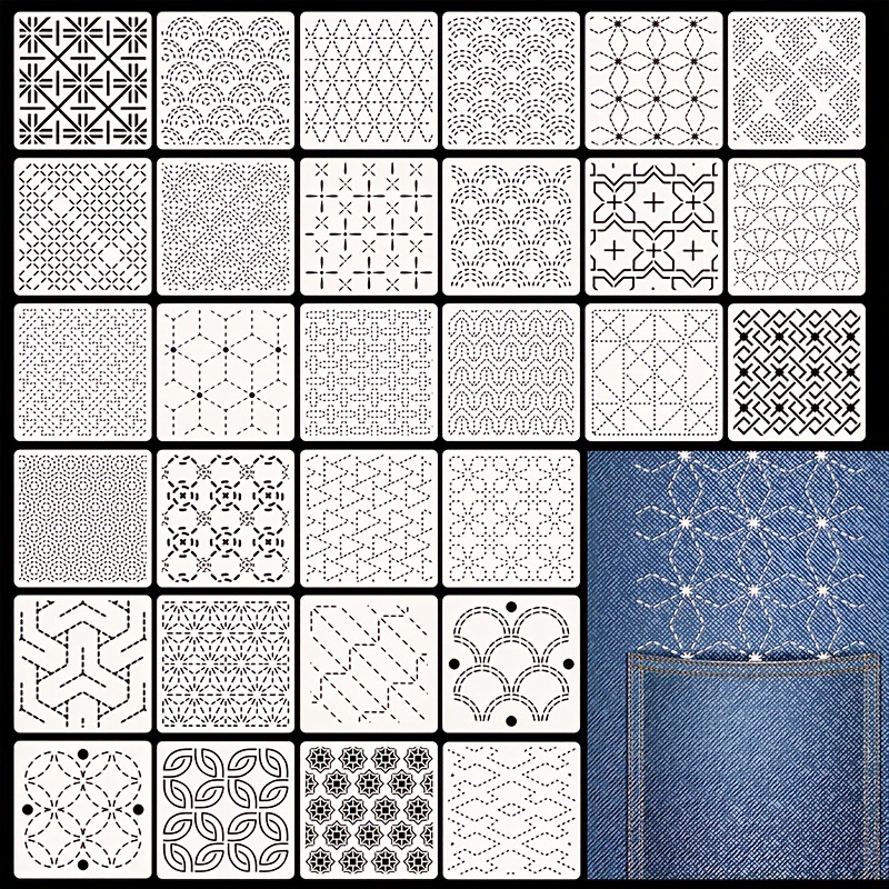 30 Uds plantillas de bordado p - Embroidery Pattern reseña y precio