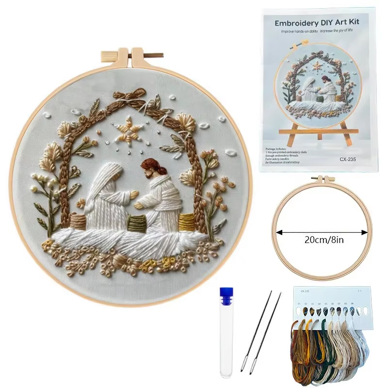 Kit de bordado navideño de nac - Embroidery Daisy reseña y precio