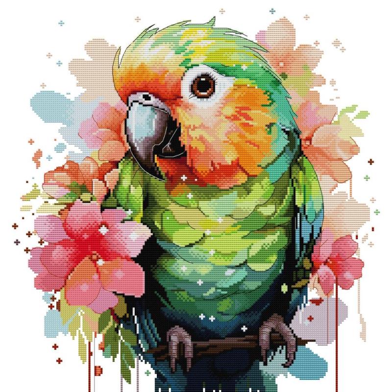 Kit de punto de cruz de loro c - Embroidery Meaning reseña y precio
