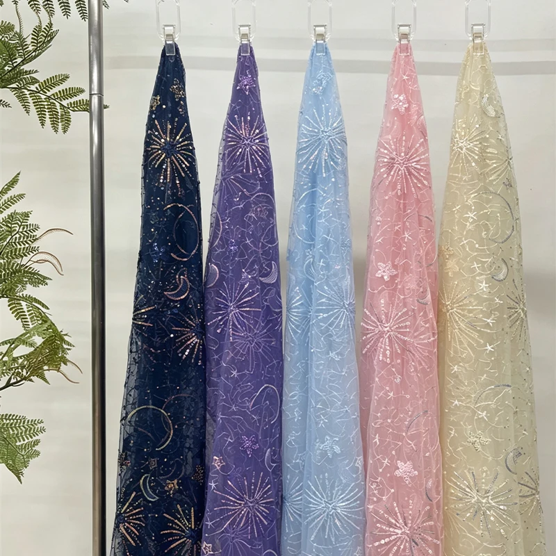 Tela de Tul Bordada con Lentej - Embroidery Gradient reseña y precio