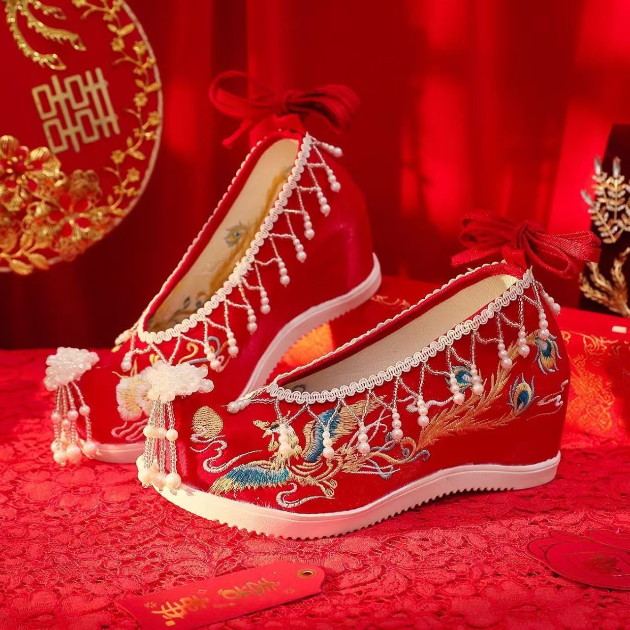 Nuevos zapatos de boda bordado - Embroidery Red reseña y precio