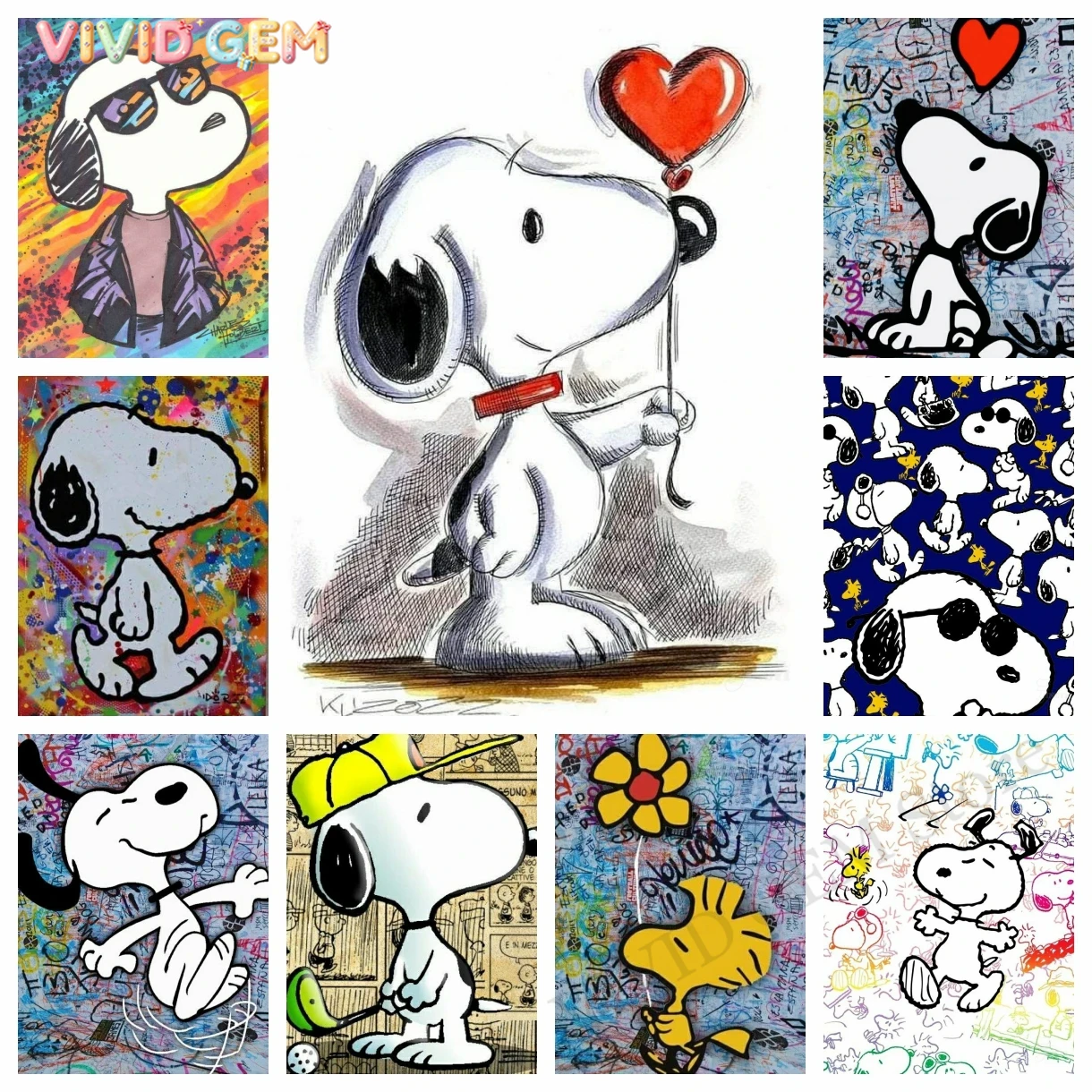 VIVID GEM Kawaii Graffiti Snoo - Embroidery Pattern reseña y precio