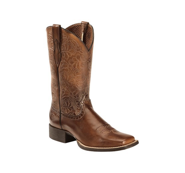 Botas de vaquero de cuero marr - Embroidery Pattern reseña y precio