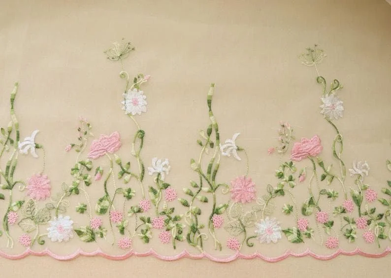 Hermosa tela de encaje de Orga - Embroidery Organza reseña y precio