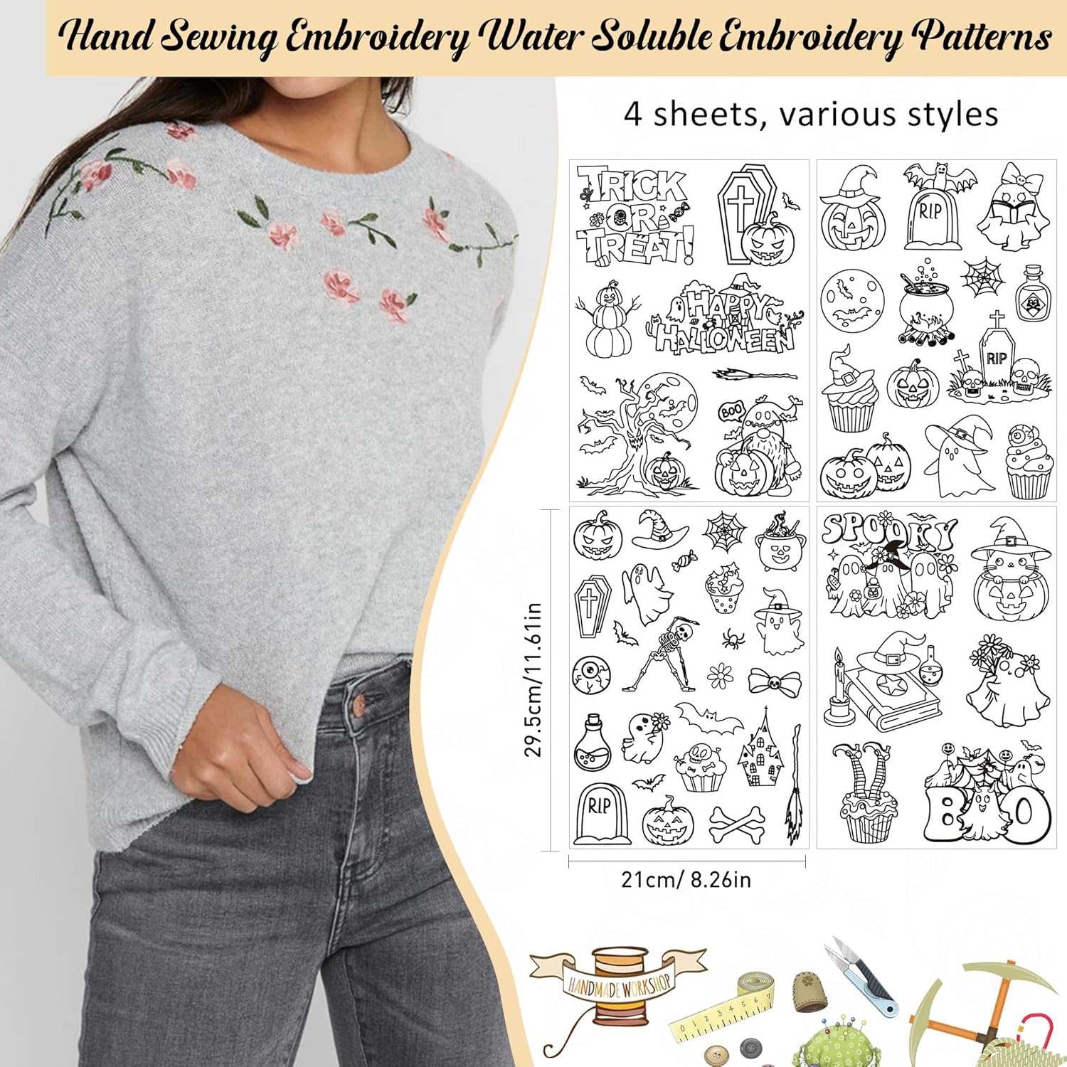 Patrón de bordado estabilizado - Embroidery Meaning reseña y precio