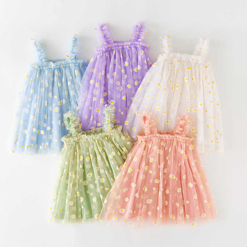 Vestido de tul para niñas pequ - Embroidery Daisy reseña y precio