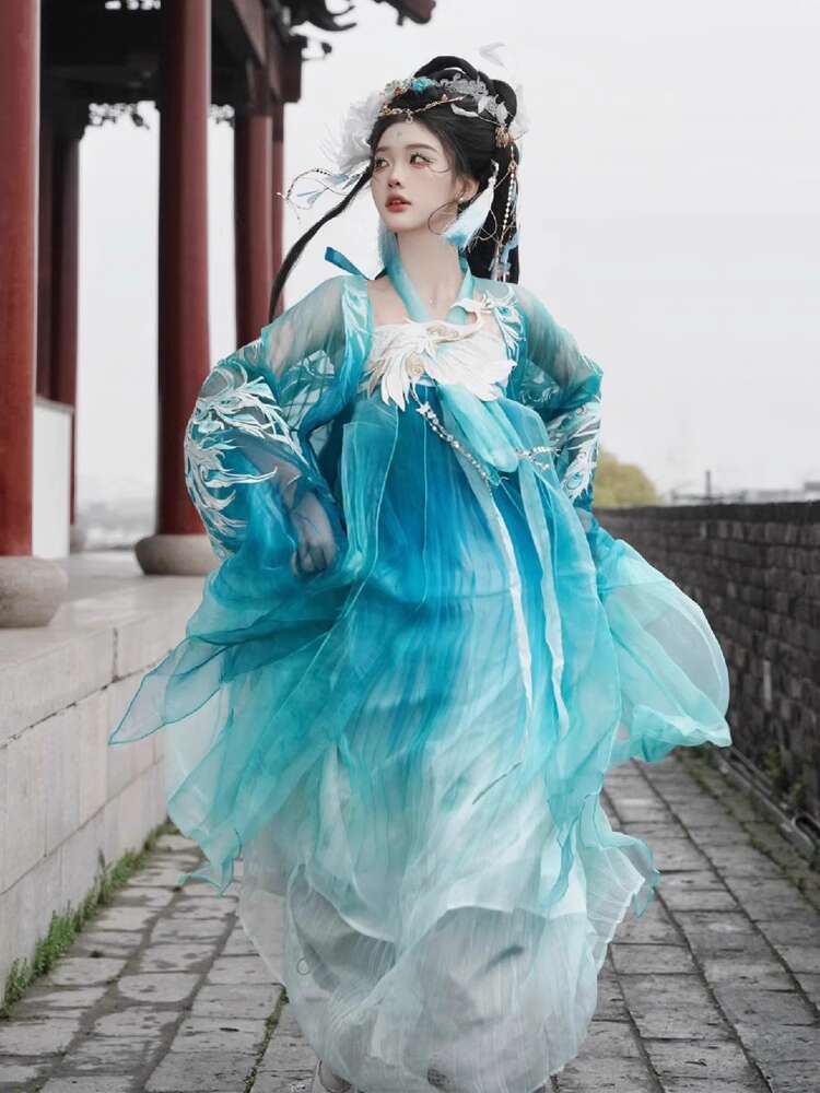Nuevo Pavo Real Hanfu moda muj - Embroidery Skirt reseña y precio
